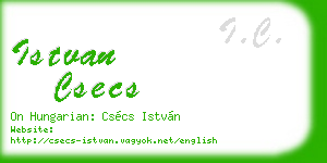 istvan csecs business card